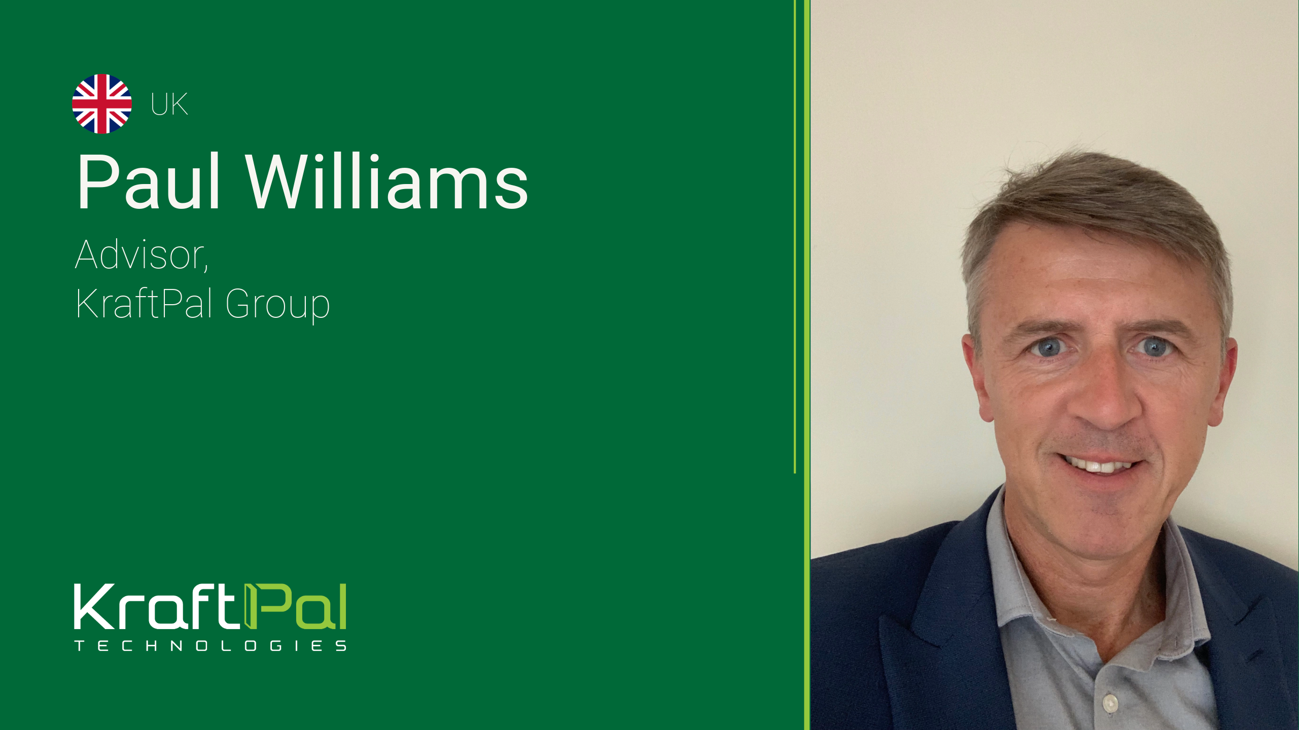 KraftPal Announces Paul Williams as New Advisor